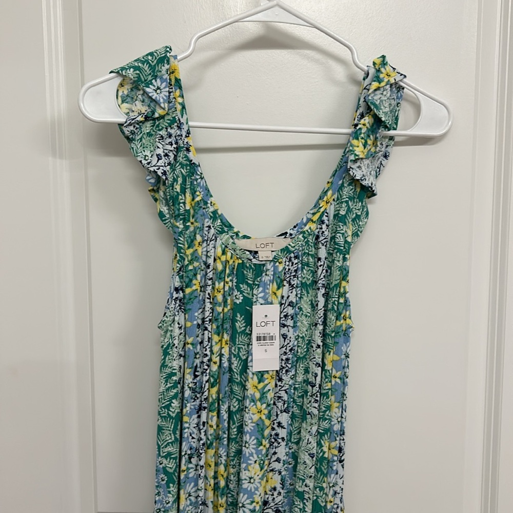 [S] LOFT Floral Midi Dress
